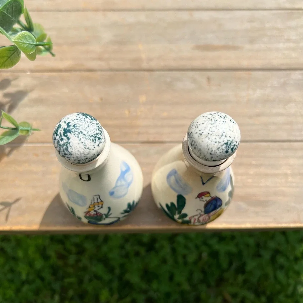 L&MING Vintage Oil and Vinegar French Peasant Set
